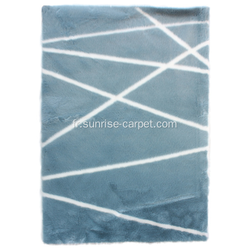 Tapis imitation fourrure avec design